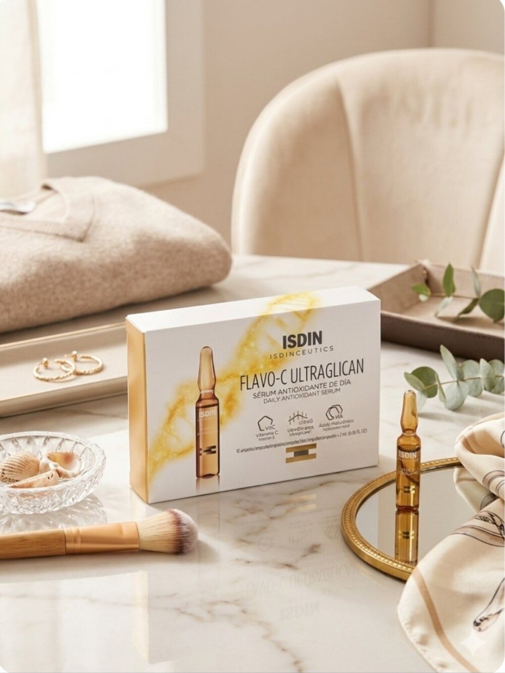 ⚡️ISDIN Isdinceutics‎ Flavo-C Ultraglican 10 Antioxidant Ampoules NEW